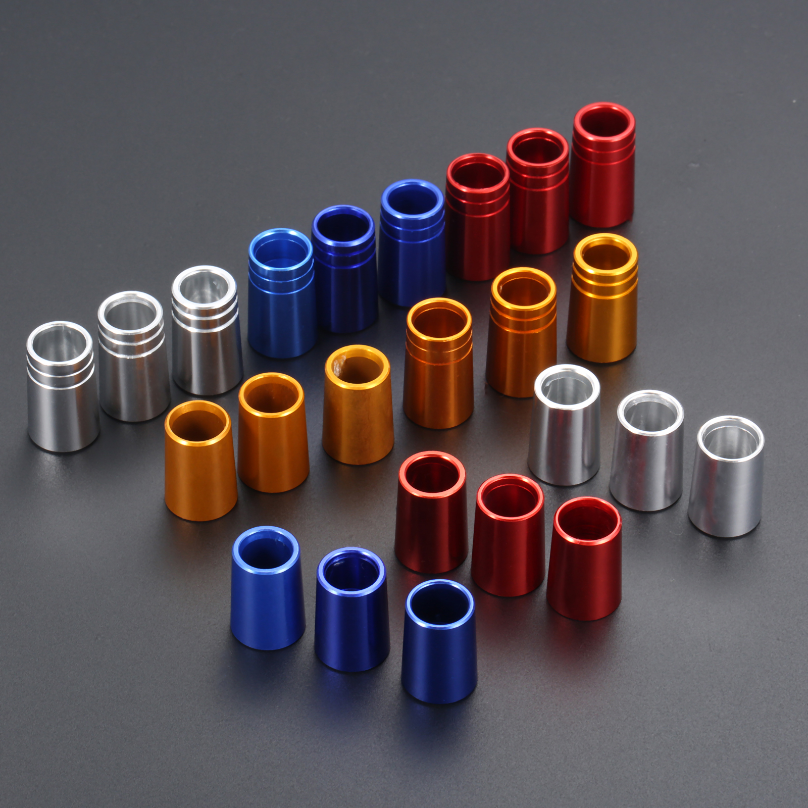 10Pcs อะลูมินัมอัลลอยกอล์ฟ Ferrules สำหรับ0.335,0.350,0.370เคล็ดลับเตารีดตัวต่อท่อ Ferrules Club เพลา Ball แหวนเชื่อมต่อ