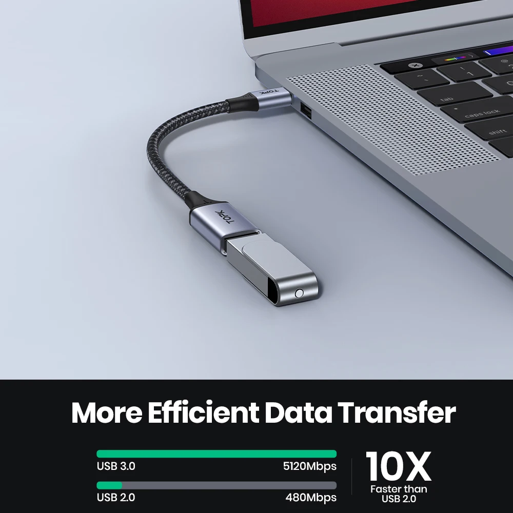 Cavo TOPK da USB C A USB A Dapter OTG tipo C maschio A USB 3.0 2.0 femmina cavo per adattatore MacBook Pro Samsung tipo C