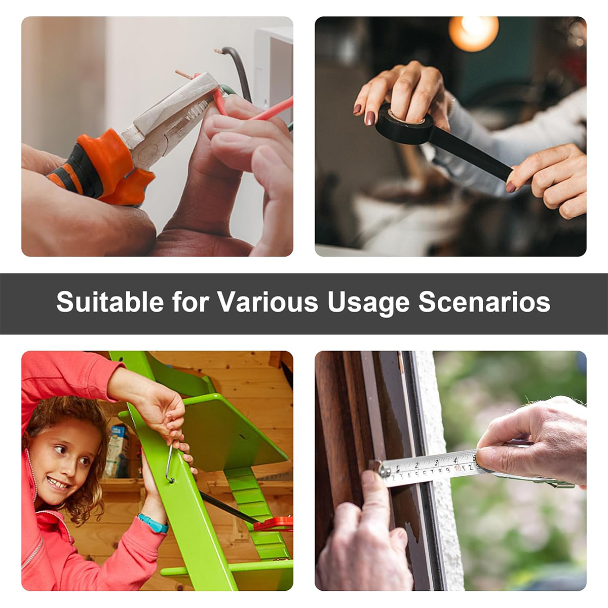 8/9/12/13 ピースツールセット一般的な家庭用ハンドツールキットプラスチックツールボックス収納ケース付き車の修理や家の修理に使用