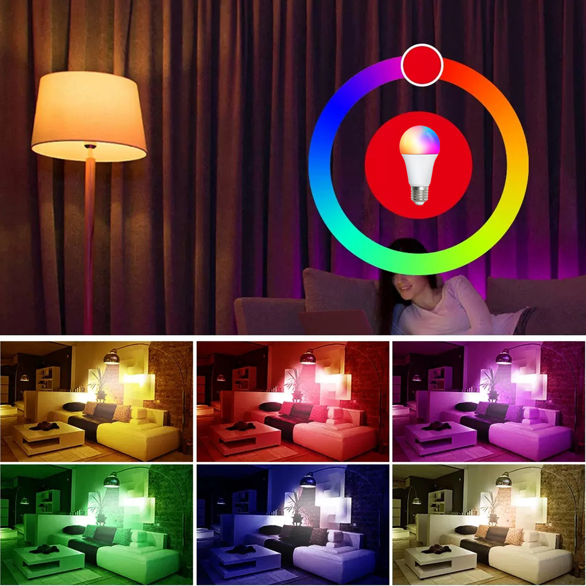 16 Color Rgbw Colorful Infrared Remote Control Bulb 24 Key Remote Control Spotlight Color Changing Party Atmosphere Light