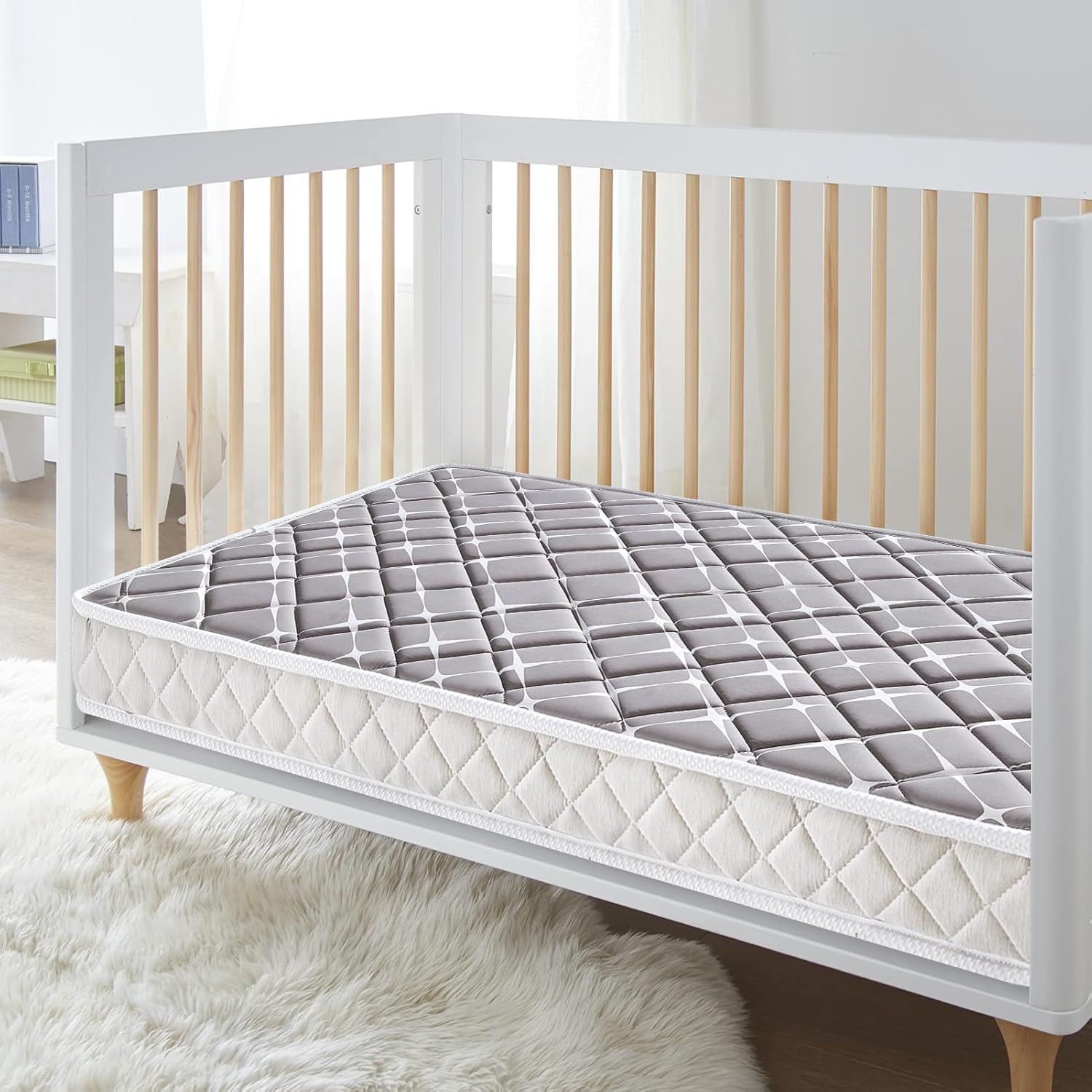 Premium Dual-Sided Baby Crib Mattress and Toddler Mattress - 52" x 27.6" x 5" - Breathable,Firm Soft,Fits Standard Cribs
