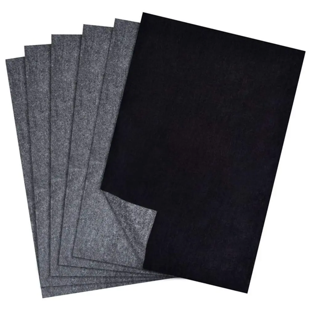 50 Uds. Papel carbón A4, transferencia de grafito legible, pintura de calco, superficies artísticas reutilizables, papel de copia negro, venta al por mayor