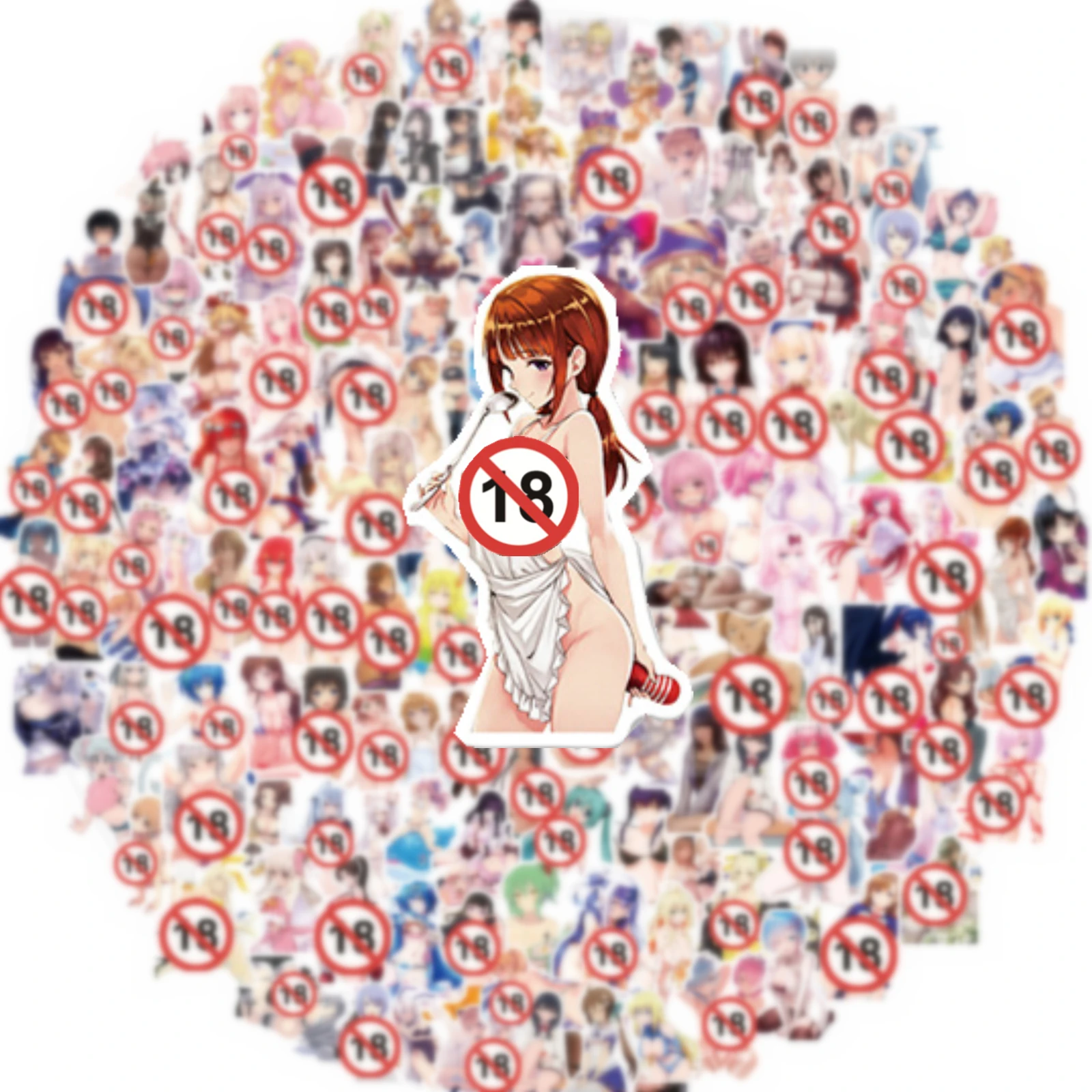 100/200PCS 성인 애니메이션 Waifu 섹시한 헨타이 스티커 자동차 오토바이 벽 수하물 노트북 방수 카와이 스티커에 대한 멋진 데칼