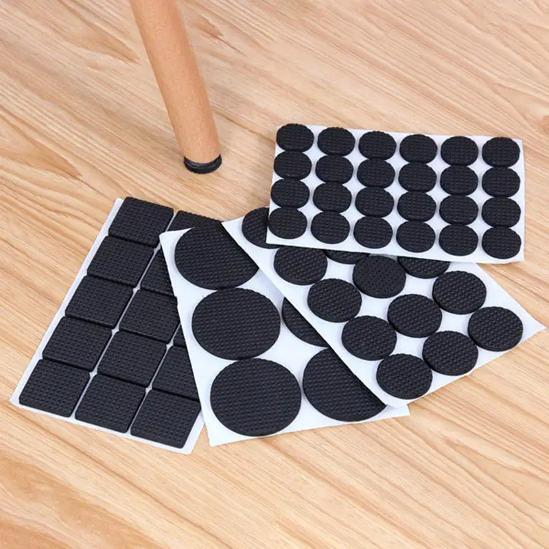 12/30/48pcs เฟอร์นิเจอร์แผ่น,กาวยาง DIY เฟอร์นิเจอร์ฟุต Pad, ขาโต๊ะสตูล, เก้าอี้ Mats, โต๊ะและเก้าอี้เท้า Protec