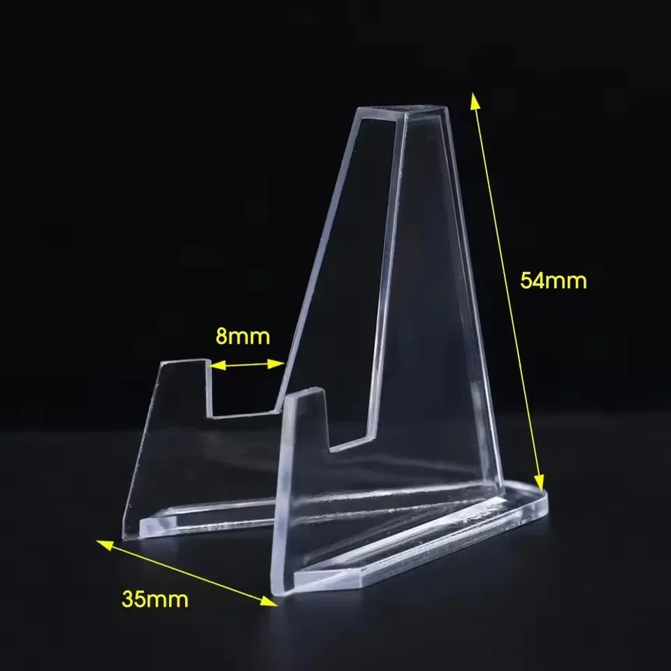 1-30PCS Supporti per espositori per monete in acrilico trasparente Supporto per porta carte collezionabili con cavalletto piccolo per l'organizzatore di carte Kpop Idol