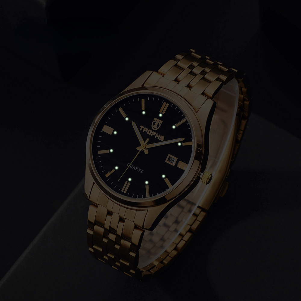 Reloj de cuarzo clásico de lujo para hombre y mujer, pulsera con esfera luminosa de acero inoxidable, resistente al agua, con fecha, envío directo