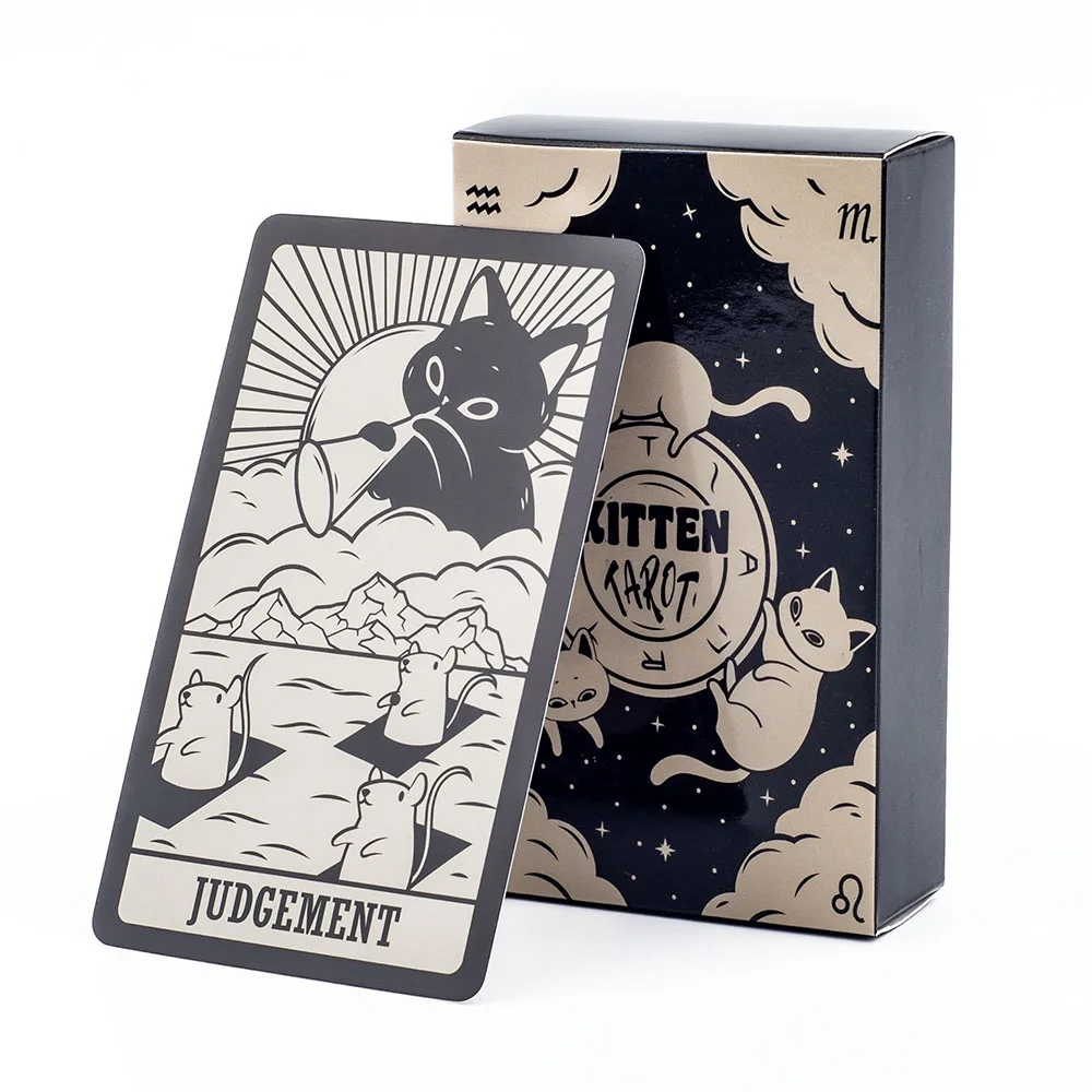 78-Kartendeck, Kätzchen, Tarot, Orakelkarte, Schicksal, Wahrsagerei, Freizeit, Unterhaltung, Familienfeiern, Tarot-Kartenspiel