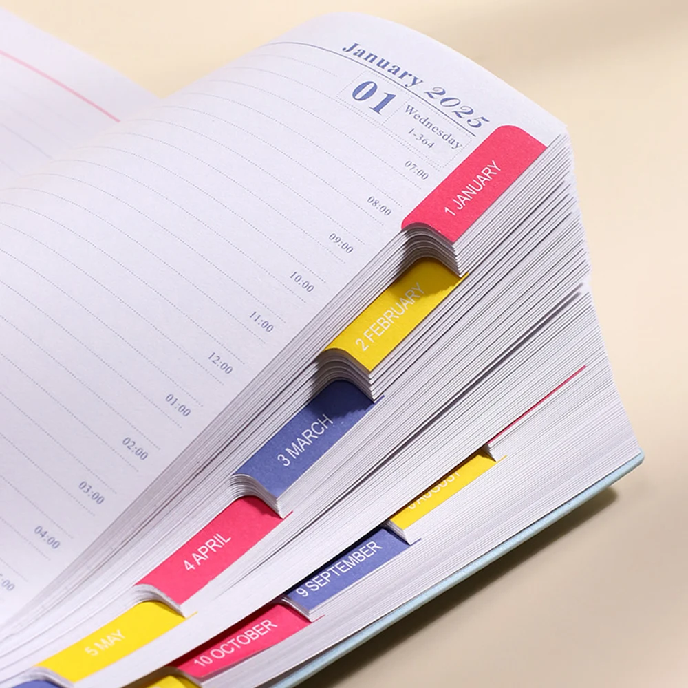 2025 Agenda Diary Notebook Monthly Calendar Daily Planner A5 Notebook Portable List Planner Notebook School Office Stationery