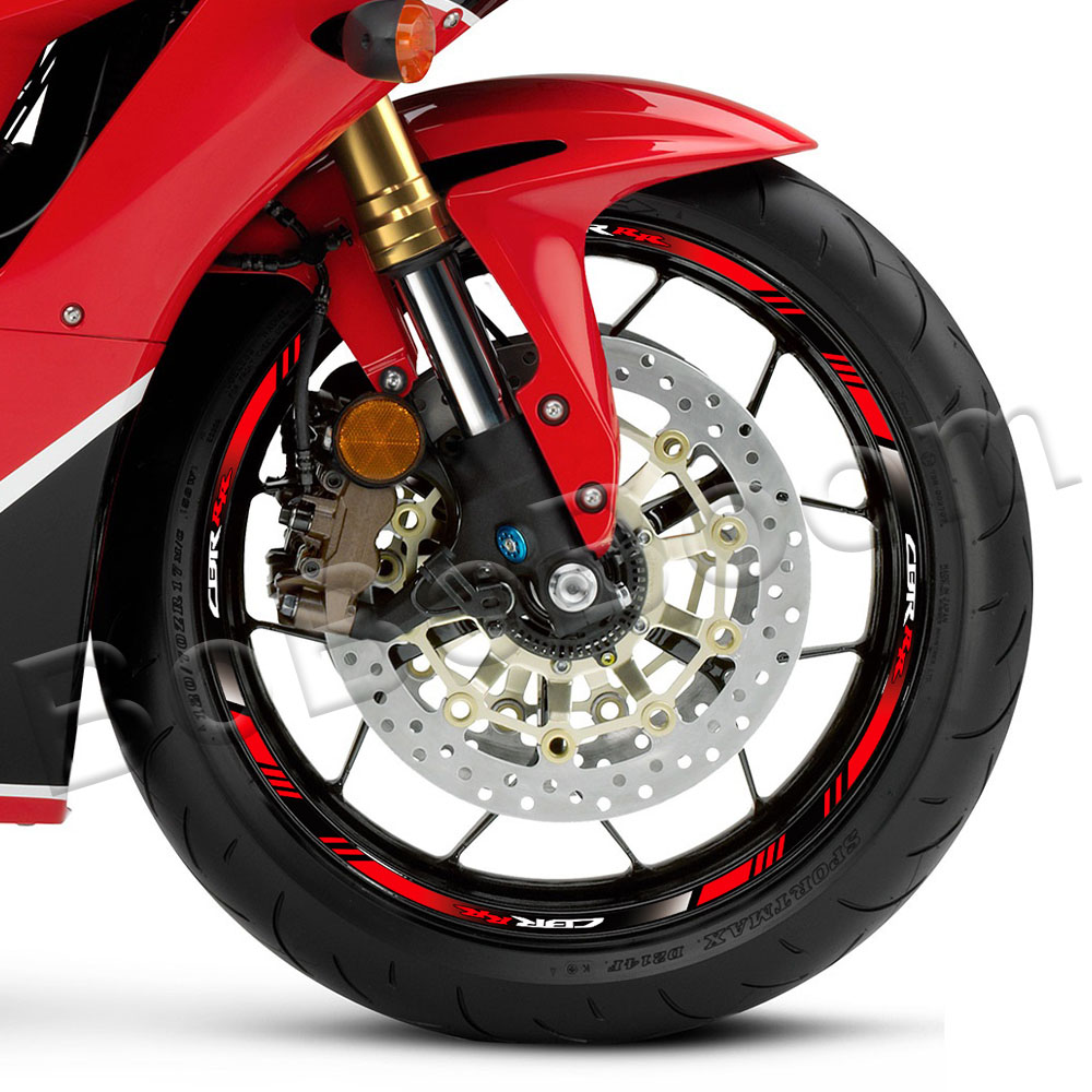 Pegatina reflectante para rueda de motocicleta CBR1000RR CBR600RR Cbr400rr, calcomanía de llanta de 17 pulgadas, accesorios de cinta a rayas impermeables