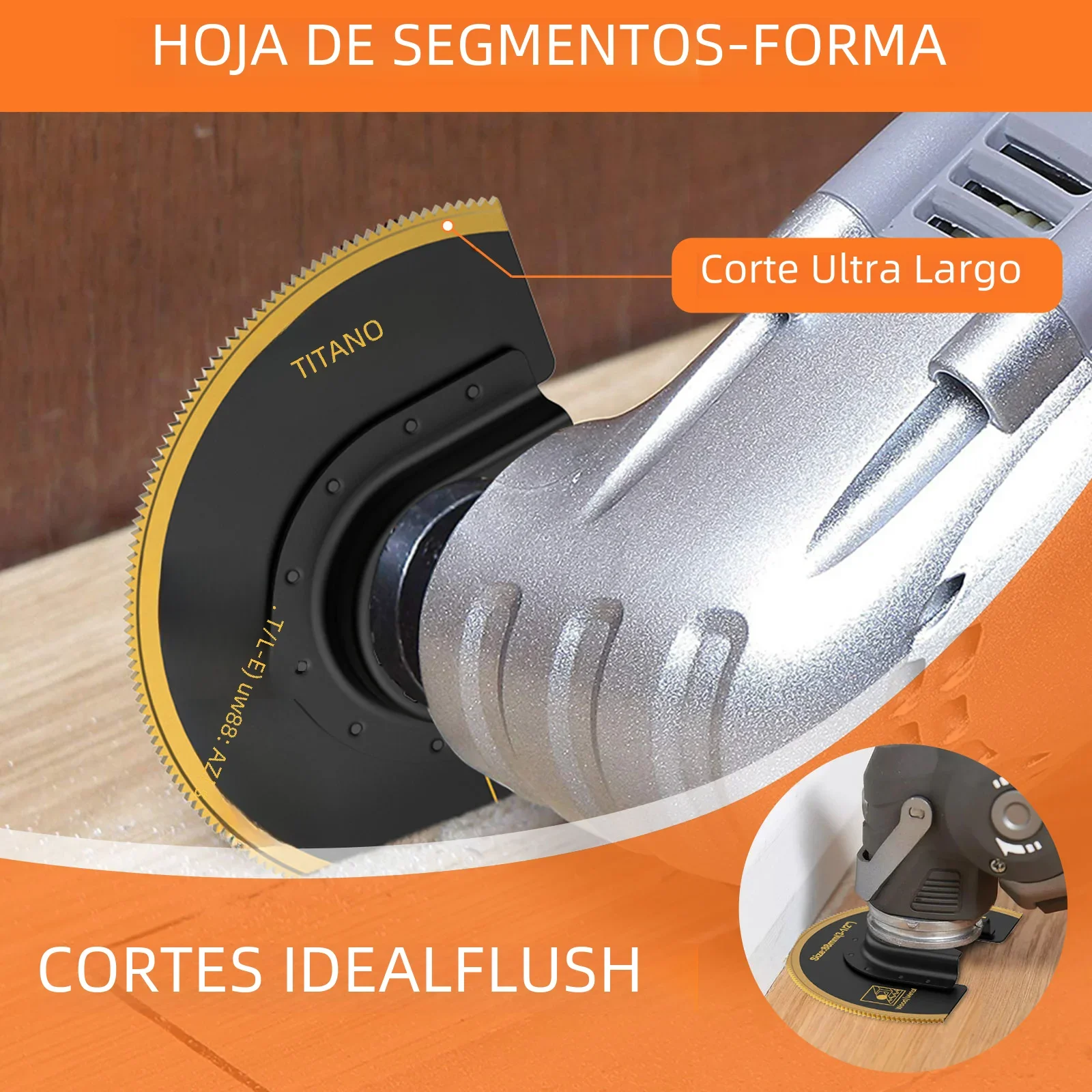3 unids/set de hojas de sierra oscilantes, hoja semicircular multiherramienta recubierta de titanio bimetálica para hojas de sierra de corte de Metal, plástico y madera