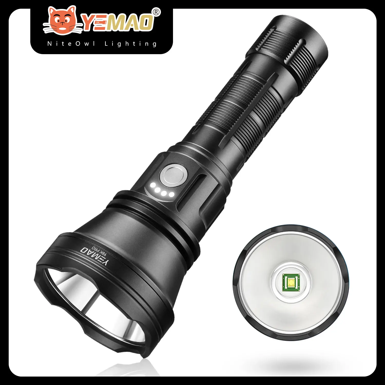 YEMAO 98KPro linterna de alta potencia 2840LM 21700 batería linterna LED recargable 6 modos con memoria 900m alcance lámpara de Flash táctica