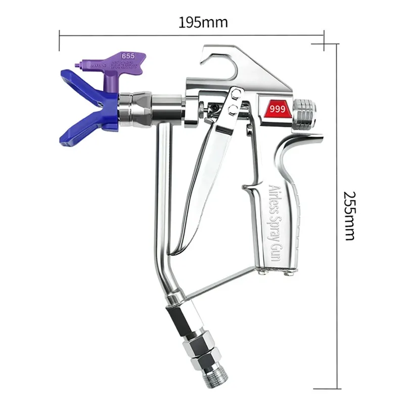 Airless Paint Spray Gun with Tip Guard,655 TIP and 3/8" Fitting , for Airless Paint Sprayer