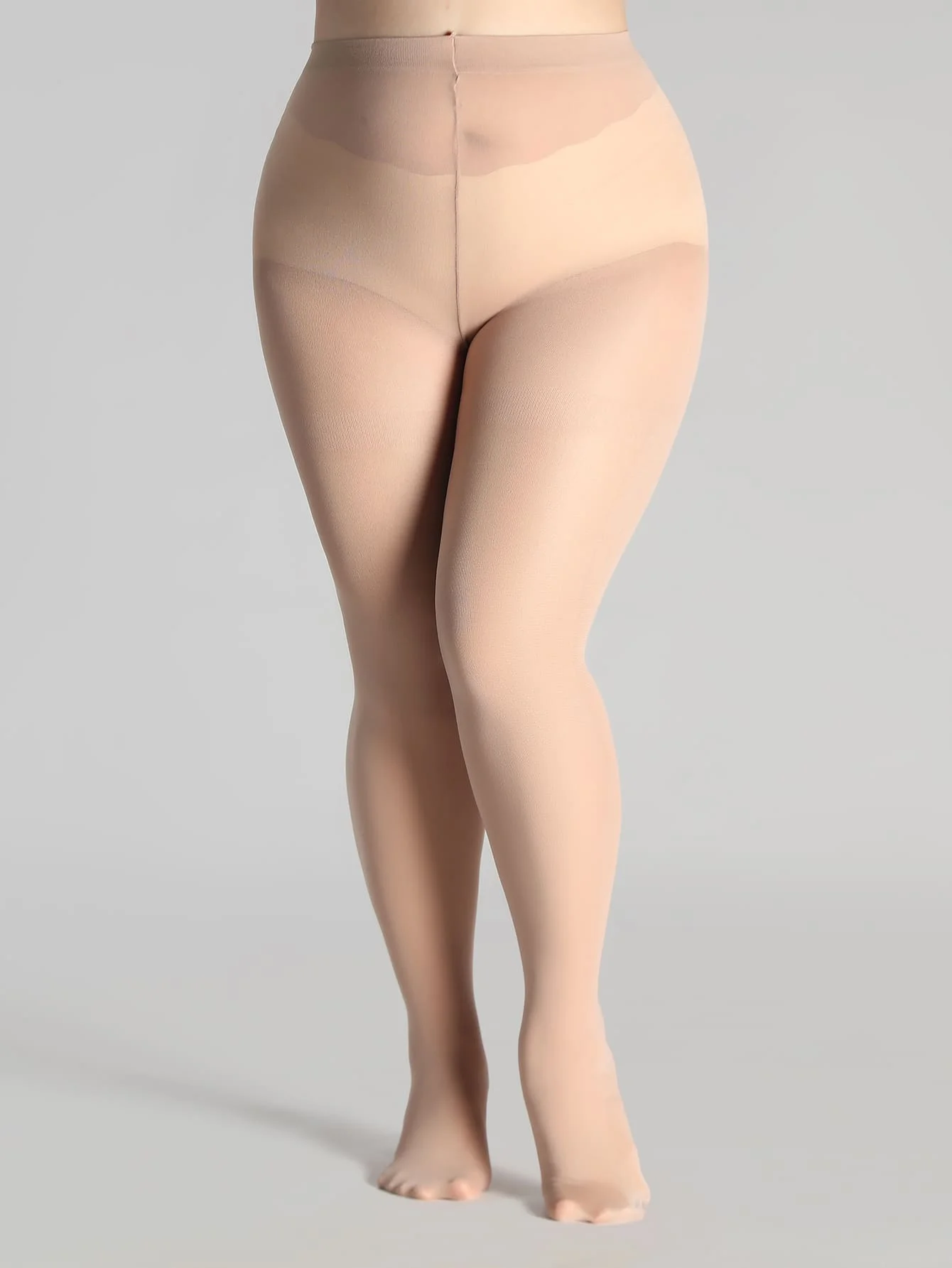 EIN PAARE Transparente schwarze einfarbige Strumpfhosen in Übergröße, ultradünne Nylonstrümpfe, koreanische, schlanke, hochwertige Strumpfhosen