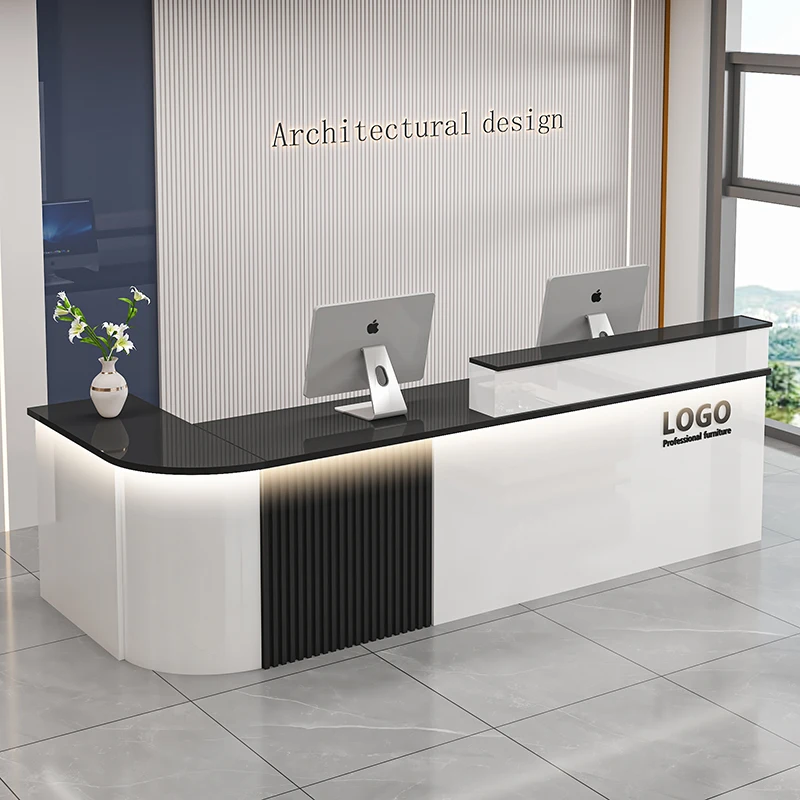 Профессиональная офисная барная стойка, простой роскошный дизайн красоты, стойка регистрации, современный салон Bancone Bar, коммерческая мебель Lusso