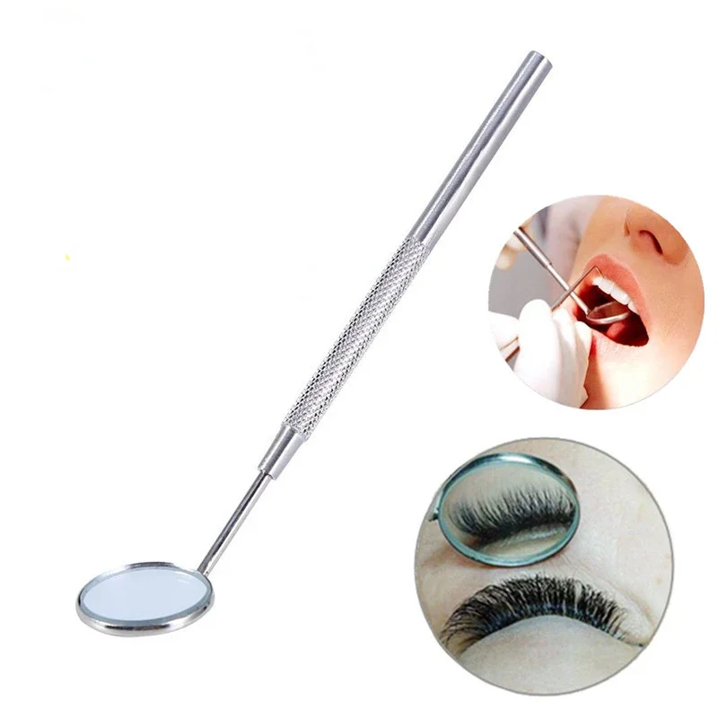 Nha Khoa Miệng Gương Kiểm Tra Cây Nối Mi Trang Điểm Gương Inox Làm Trắng Răng Vệ Sinh Răng Miệng Mi Tiếp Liệu Dụng Cụ