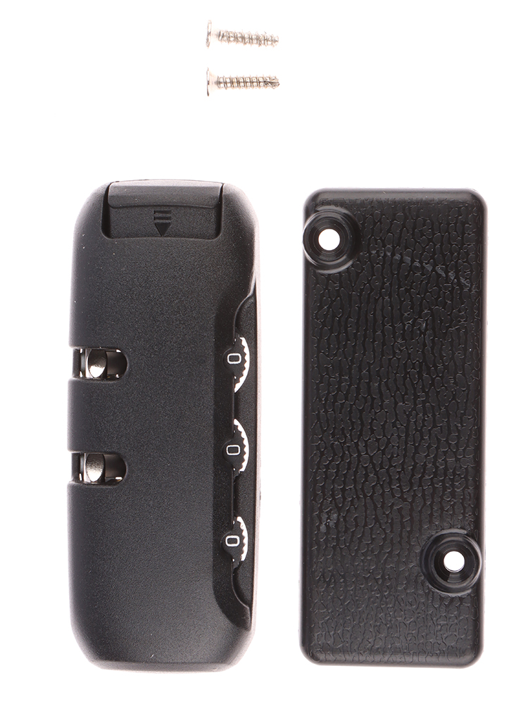 荷物用南京錠,3桁セット,コードロック,盗難防止ロック,黒