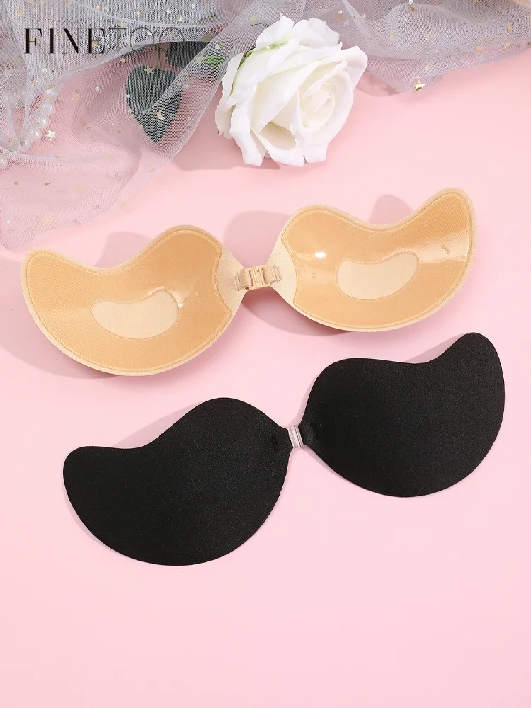 Sujetador de elevación adhesivo Invisible de 1 pieza, sujetador anticonvexo de realce sin tirantes y sin costuras, accesorios de lencería y ropa interior para mujer