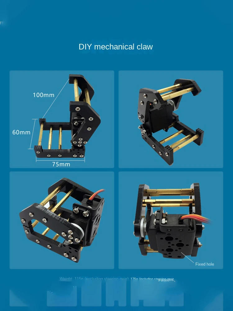 Robot Gripper Plastic Manipulator Claw Clamp Robot Arm For Arduino Robot DIY Kit MG996 Mechanical Gripper for STM32 Robotic Arm