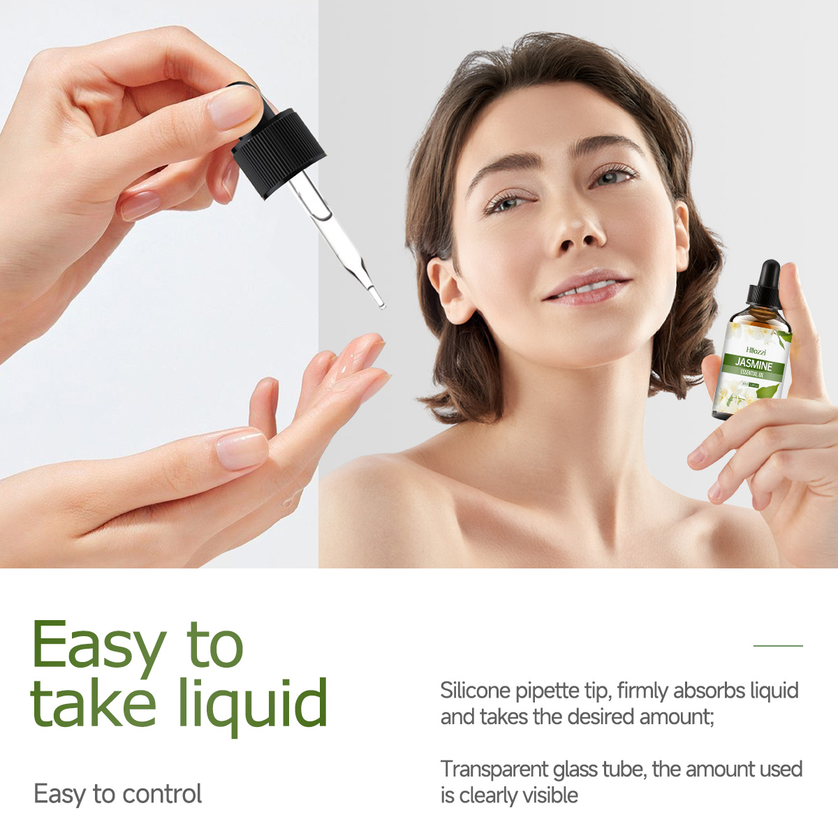 Ätherisches Jasminöl, Gesichtspflegeöl, feuchtigkeitsspendendes Körperpflege-Massageöl, Aromatherapie, ätherisches Öl, anhaltender Duft