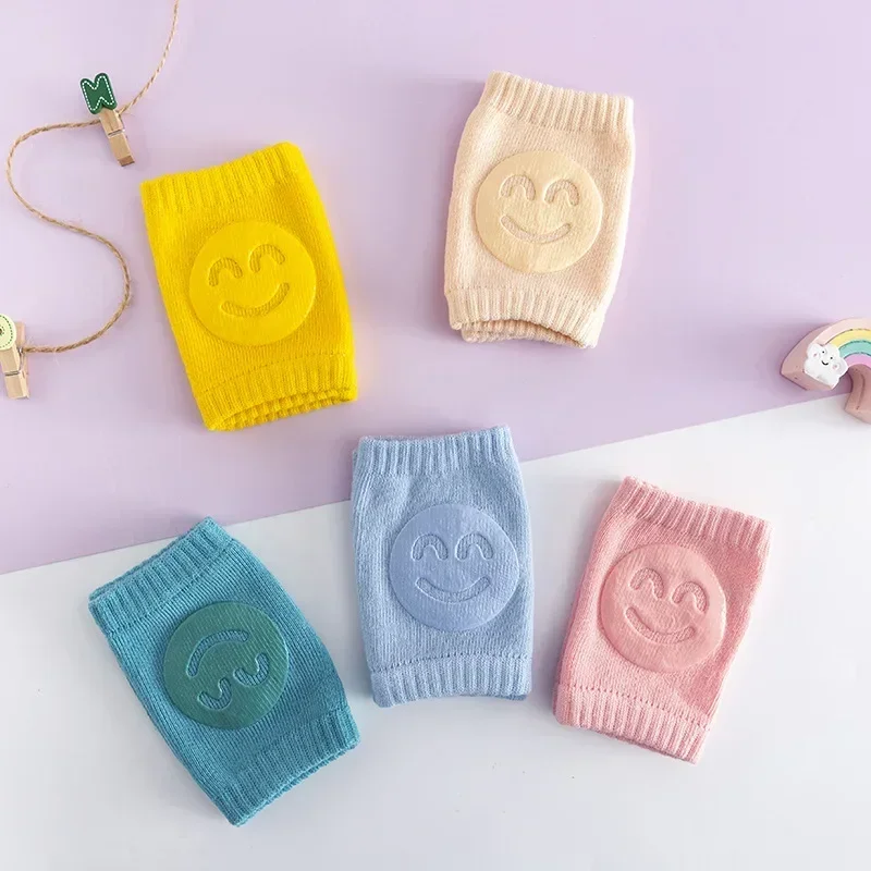 赤ちゃんの笑顔の肘パッド、幼児用の単色膝パッド、クロール、子供用コンフォートソックス、ヘアサークル、夏、2024