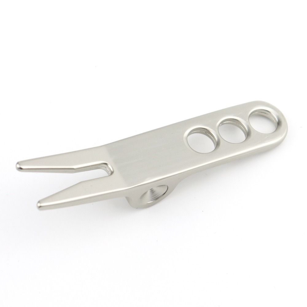 Zinc Alloy Golf Divot Pitch Repairer Tool Pitchfork Switchblade Golf Fork Lifting Hole Foldable Golf Divot tool Gift For Golfer