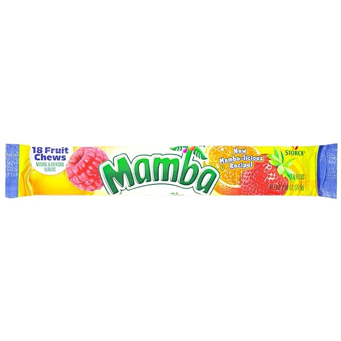 CALENHA-Sortidas Mamba Frutas Mastigar Doces, Caixa de 24 Varas