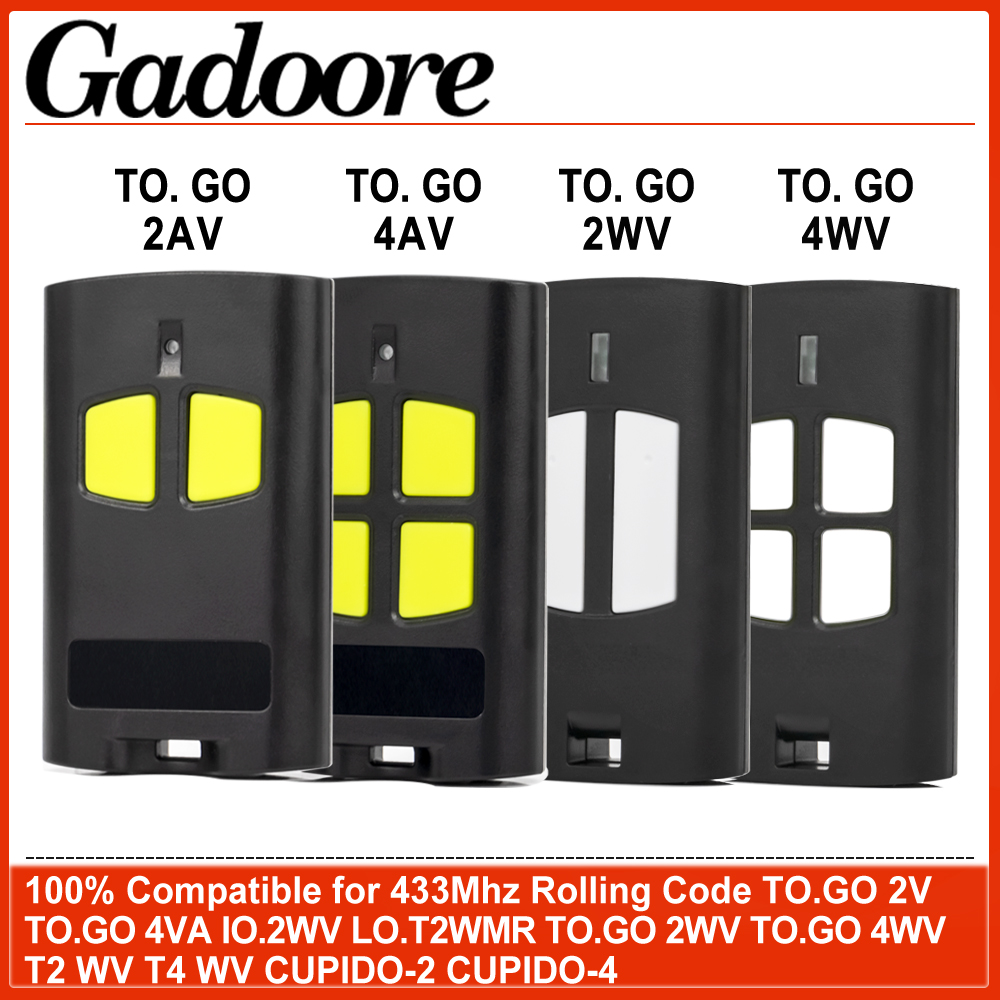 Gadoore-garagem porta controle remoto para. Ir, 2va, 4va, 2va, 2va, 2va, 4wv, 4va, 4va, 4va, 433mhz
