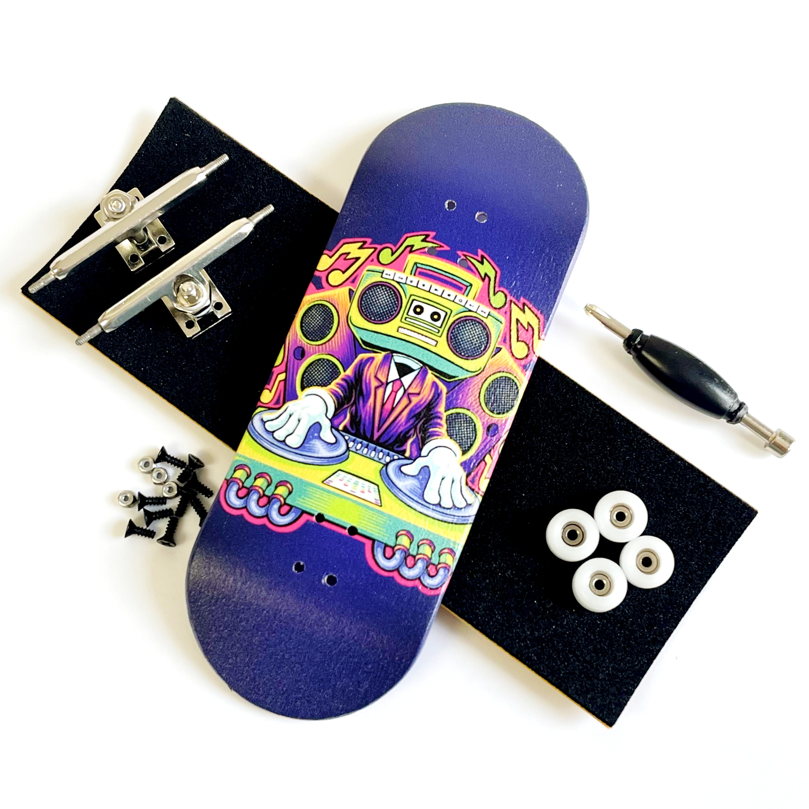 36 mm Pro-Griffbrett-Set, Holzdeck, professionelle A2-LKWs, CNC-Räder für Finger-Skateboard