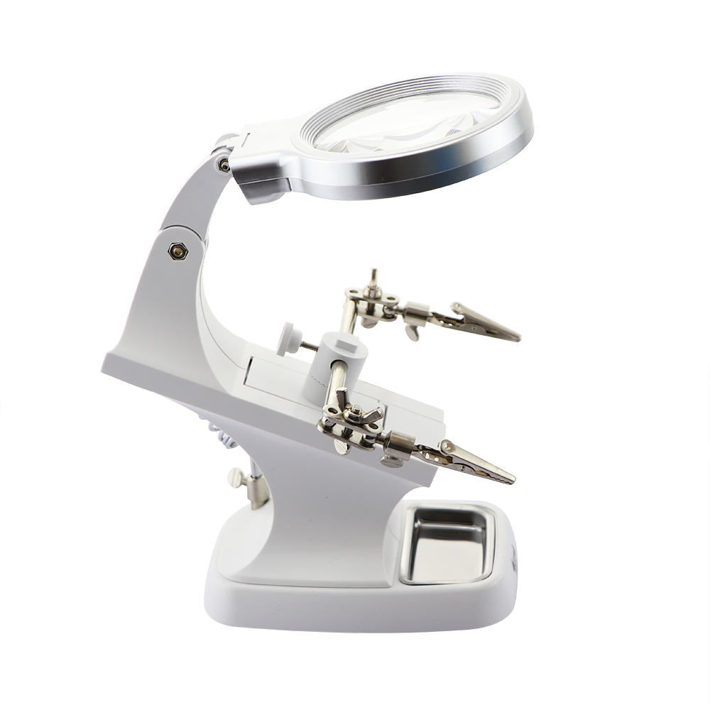 12x 3a amiga mão clipe braçadeira led lupa suporte de ferro de solda lupa retrabalho reparação titular ferramentas