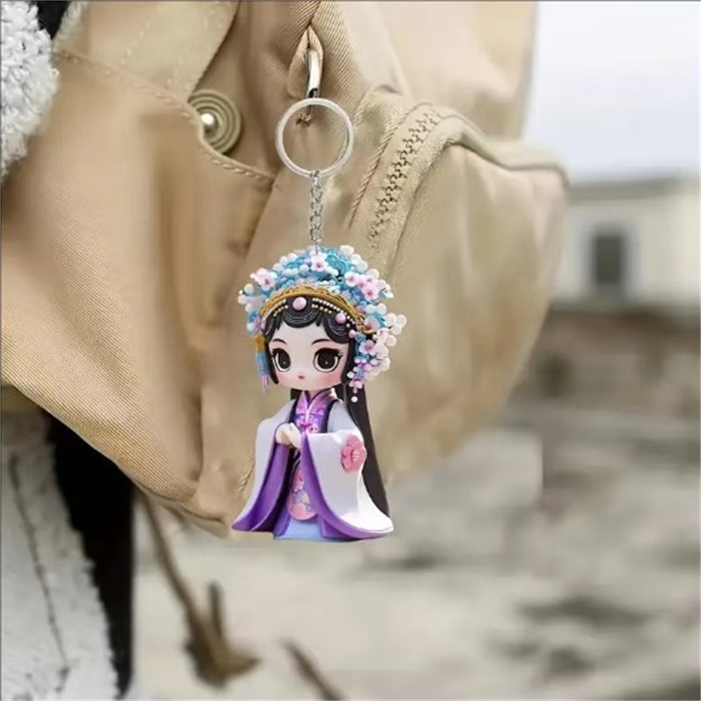 Xiaohuadan pingente de fada acrílico transfronteiriço plano interior espelho retrovisor decoração chaveiro