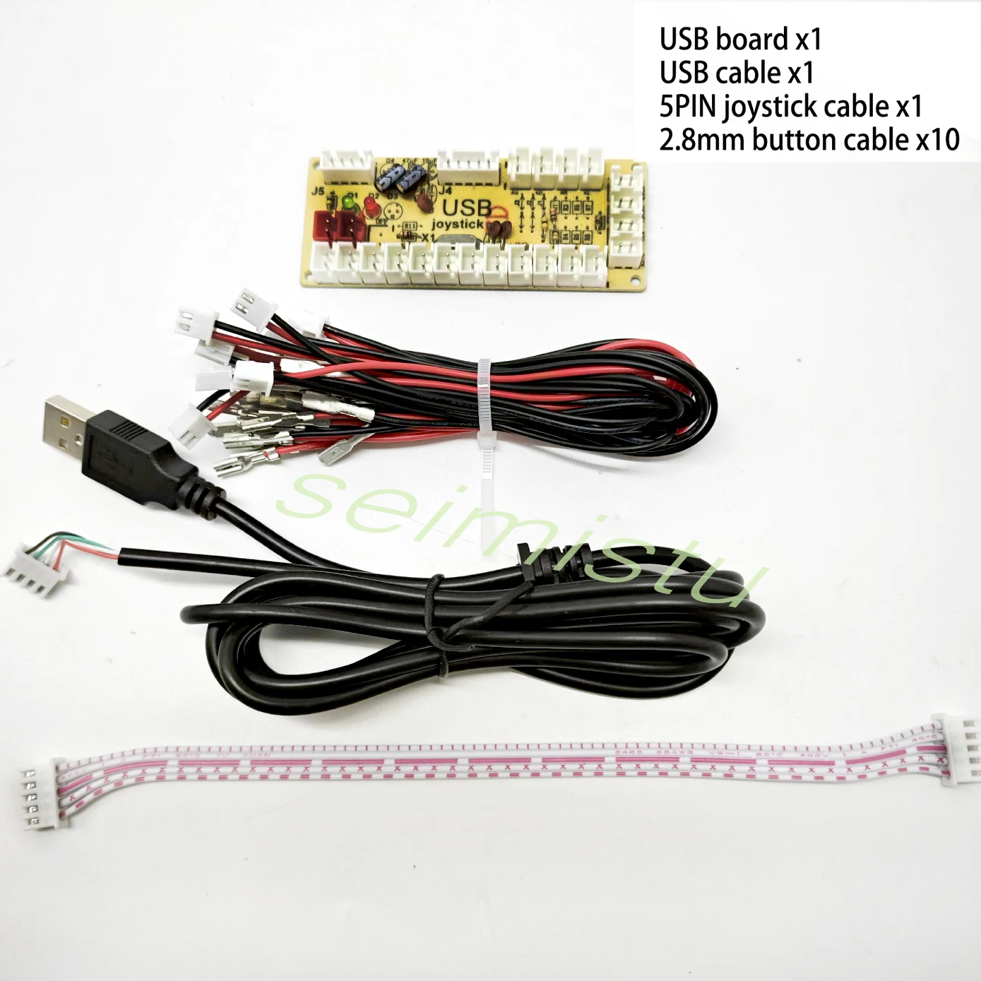 DIY Arcade USB Null Verzögerung Encoder PC zu Joystick Arcade Rocker Platine Steuermodul für PS2 PS3 mit Kabel Druckknopf