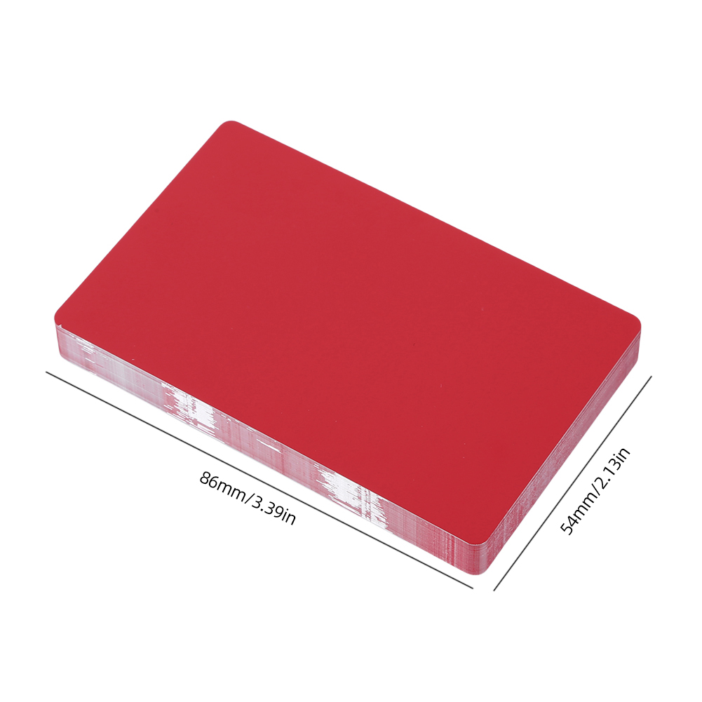 금속 명함 알루미늄 합금 블랭크 카드, 고객 레이저 조각 DIY 비즈니스 선물 카드, 7 가지 색상 옵션, 50-250 개