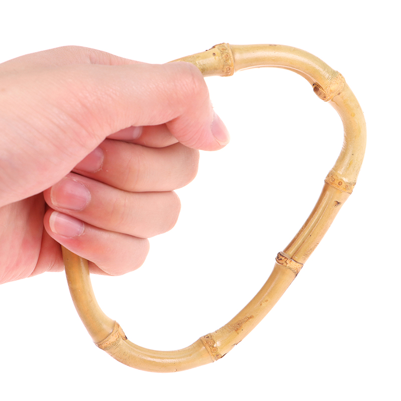 Bolsa de bambú Vintage para mujer, asas de madera de repuesto, accesorios de bricolaje, bolsos de mano, 1 unidad