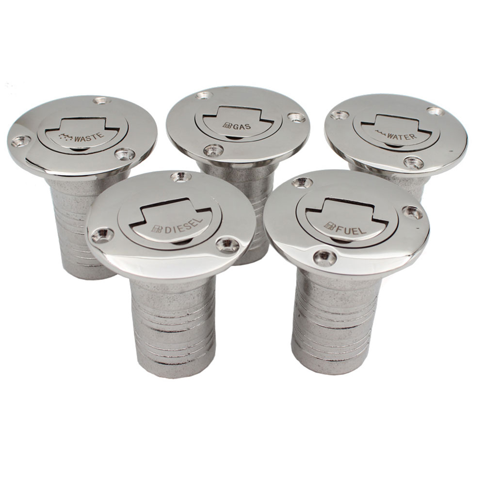 AD Neuer Edelstahl 316 Deckfüller GAS DIESEL KRAFTSTOFF ABWASSER 38 mm 50 mm hochglanzpoliert Marine Boot Hardware Deckfülldeckel