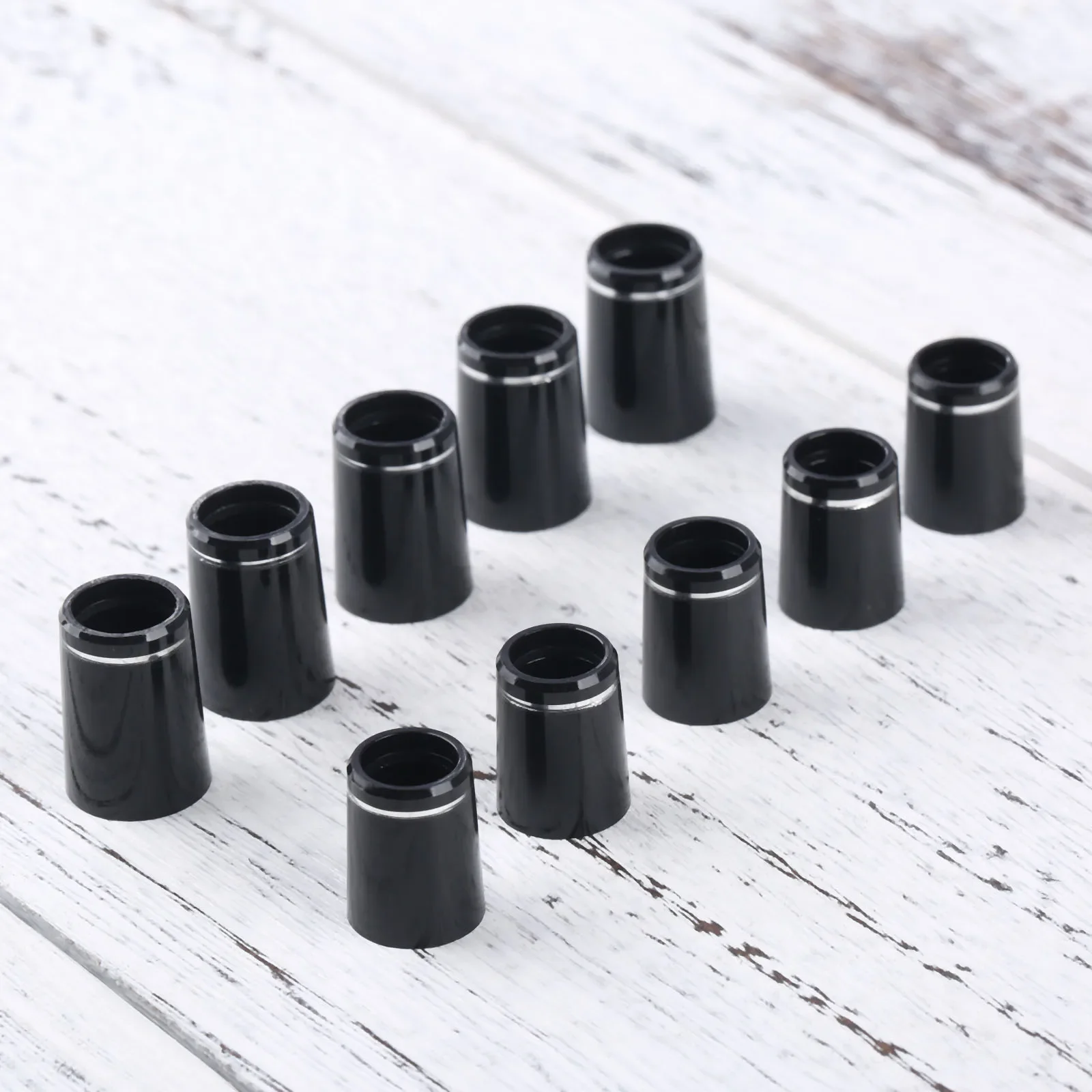 10 Chiếc Nhựa Golf Ferrules Với Nhẫn Đơn Phù Hợp Với 0.335 Hoặc 0.370 Đầu Bàn Ủi Trục Golf Trục Tay Adapter Thay Thế 16Mm/19Mm
