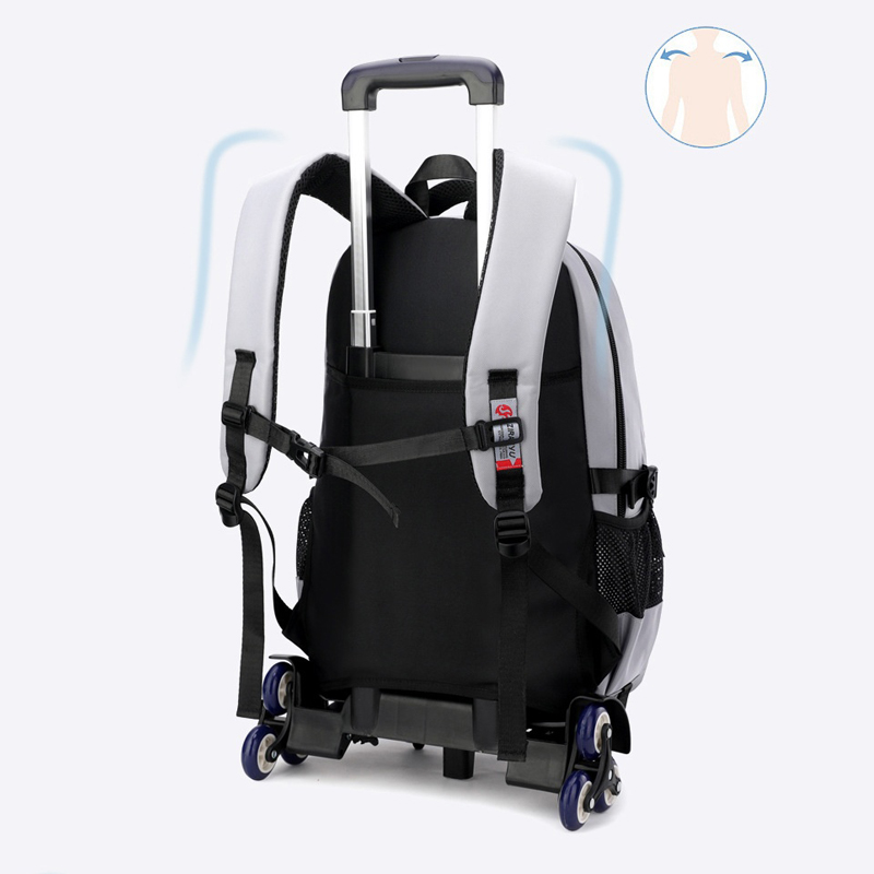Children School bag with Wheels Students Backpacks For Boy Kids Trolley Bag Schoolbag Rolling Wheeled Backpack Travel Book Bag