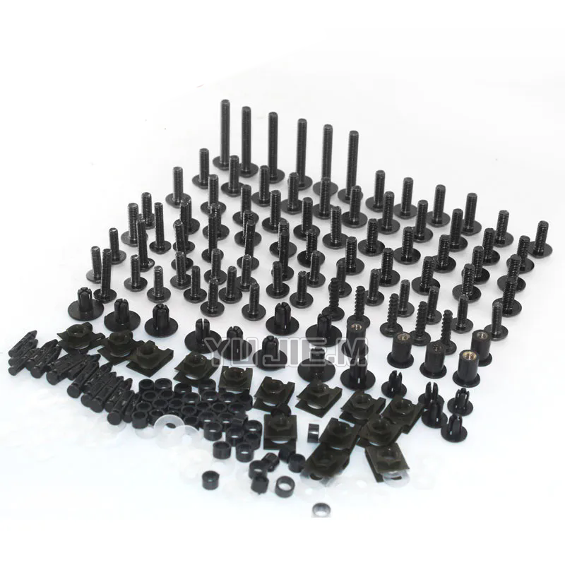 ホンダcbr 600rr 1000rr 250rr 650r 500r 600r,cbr 600 f2 f3f4iに適したオートバイ用カスタムフェアリングスクリューキット,フロントガラス