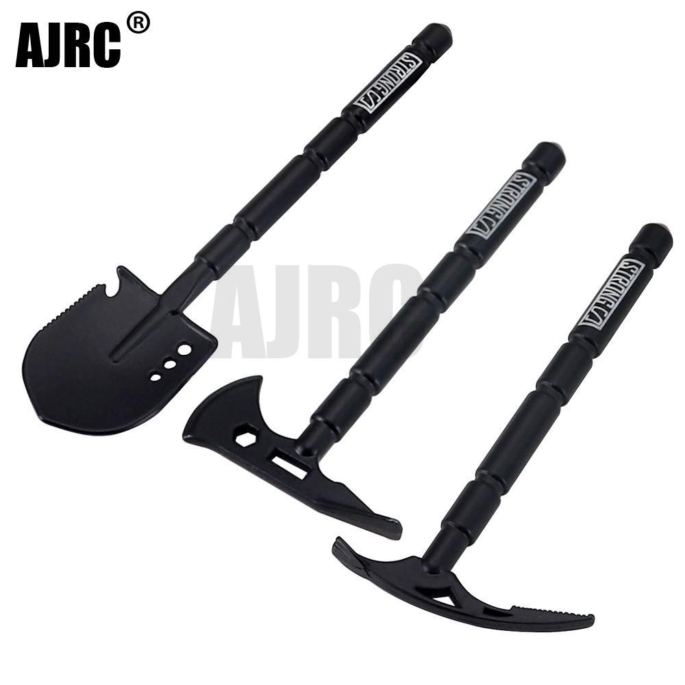 Pelle en métal noir/pickaxe/axe pour voiture sur chenilles 1/10 Rc Traxxas Trx4 Rgt Yikong Redcat Axial Scx10 D90 Rc4wd, pièces décoratives