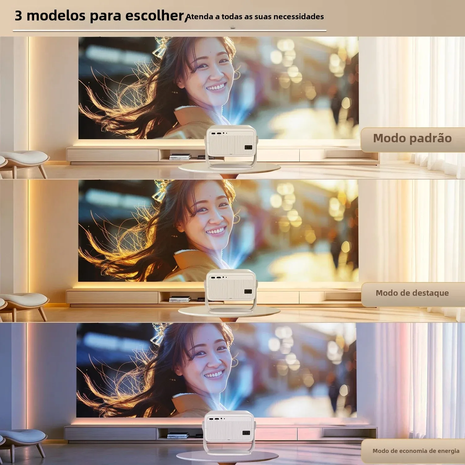Magcubic 650ANSI L018 4K Projetor Portátil Nativo 1080P Foco Automático Correção Keystone Android 11 BT5.2 WIFI6 360 °   Cinema em casa