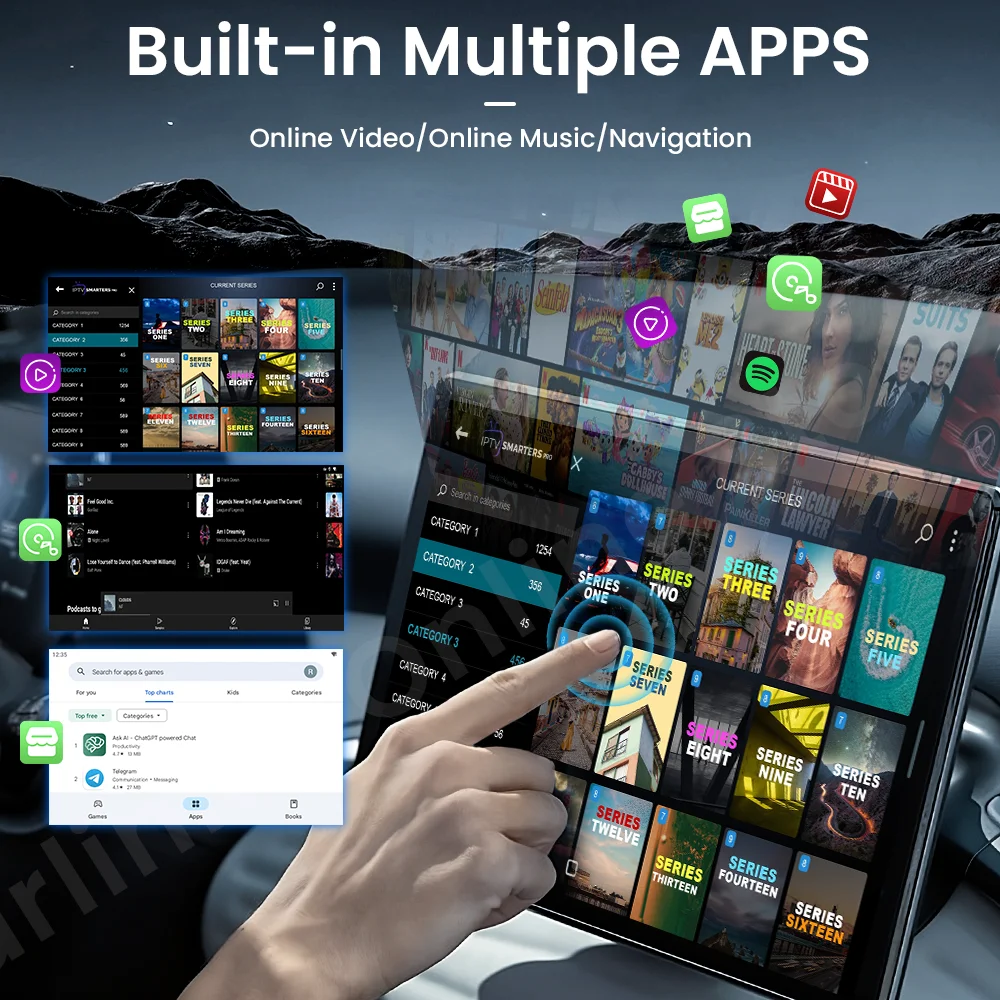 2025 CarlinKit Android 10 Tv Box Lite CarPlay Android auto inalámbrico Adatper para reproductor multimedia de coche Netfilx Youtube IPTV Spotify