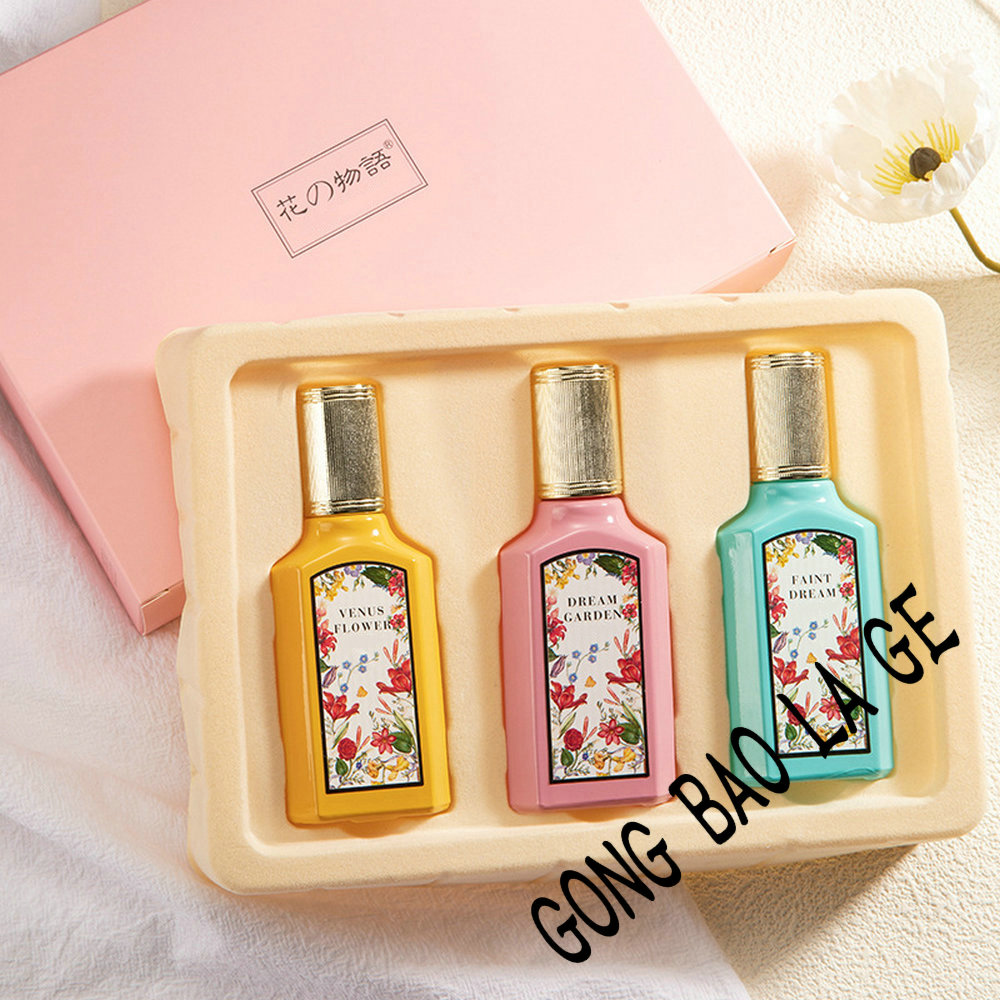 Marke духи 75ml Geschenk box 3 Stück Set Frauen Parfüm Duft Blumen duft Körper Splash strahlt femininen Charme Pheromon Eau de Parfum