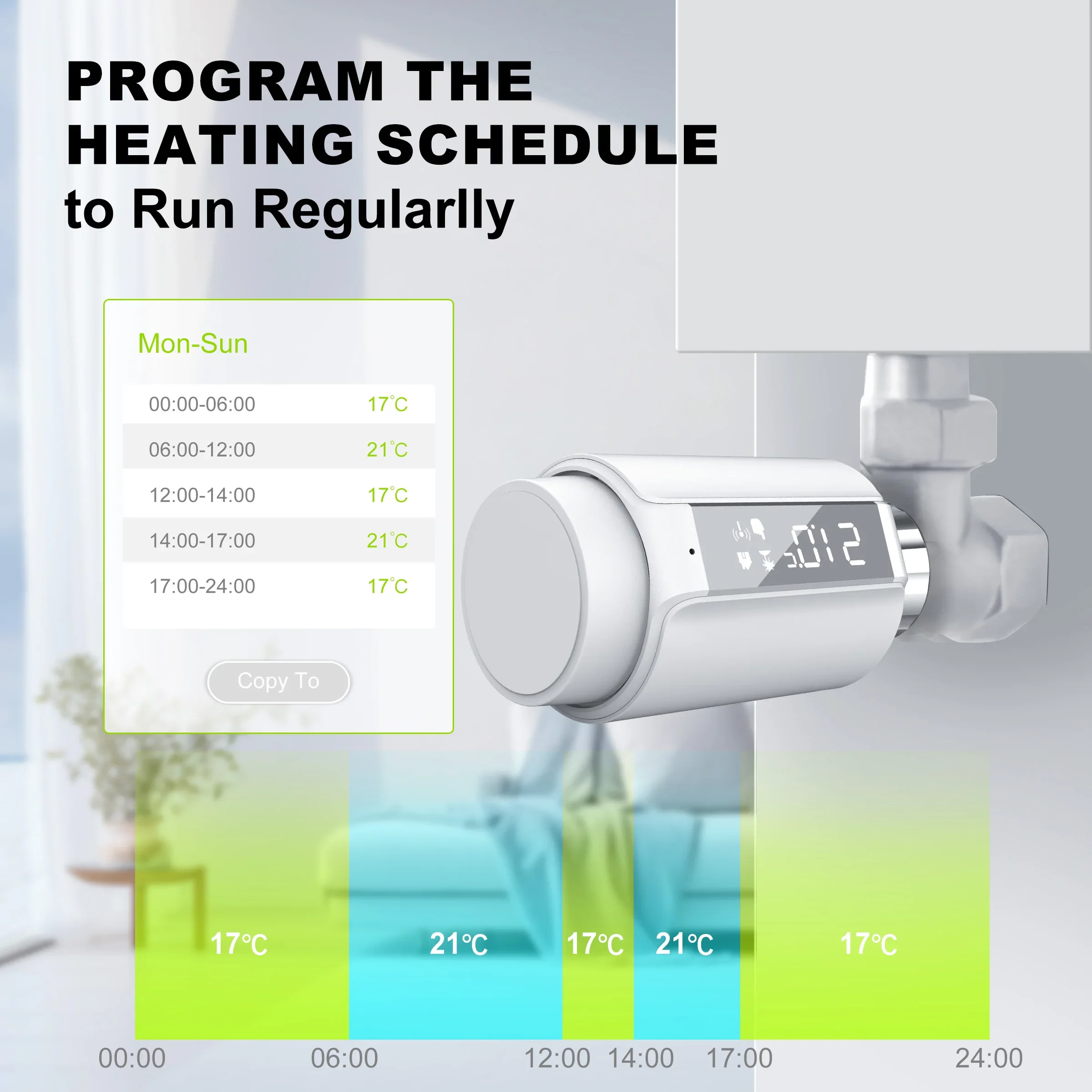 Válvula termostática para radiador GIRIER TRV ZigBee, controlador de temperatura inteligente, termostato programable, funciona con Alexa Hey Google