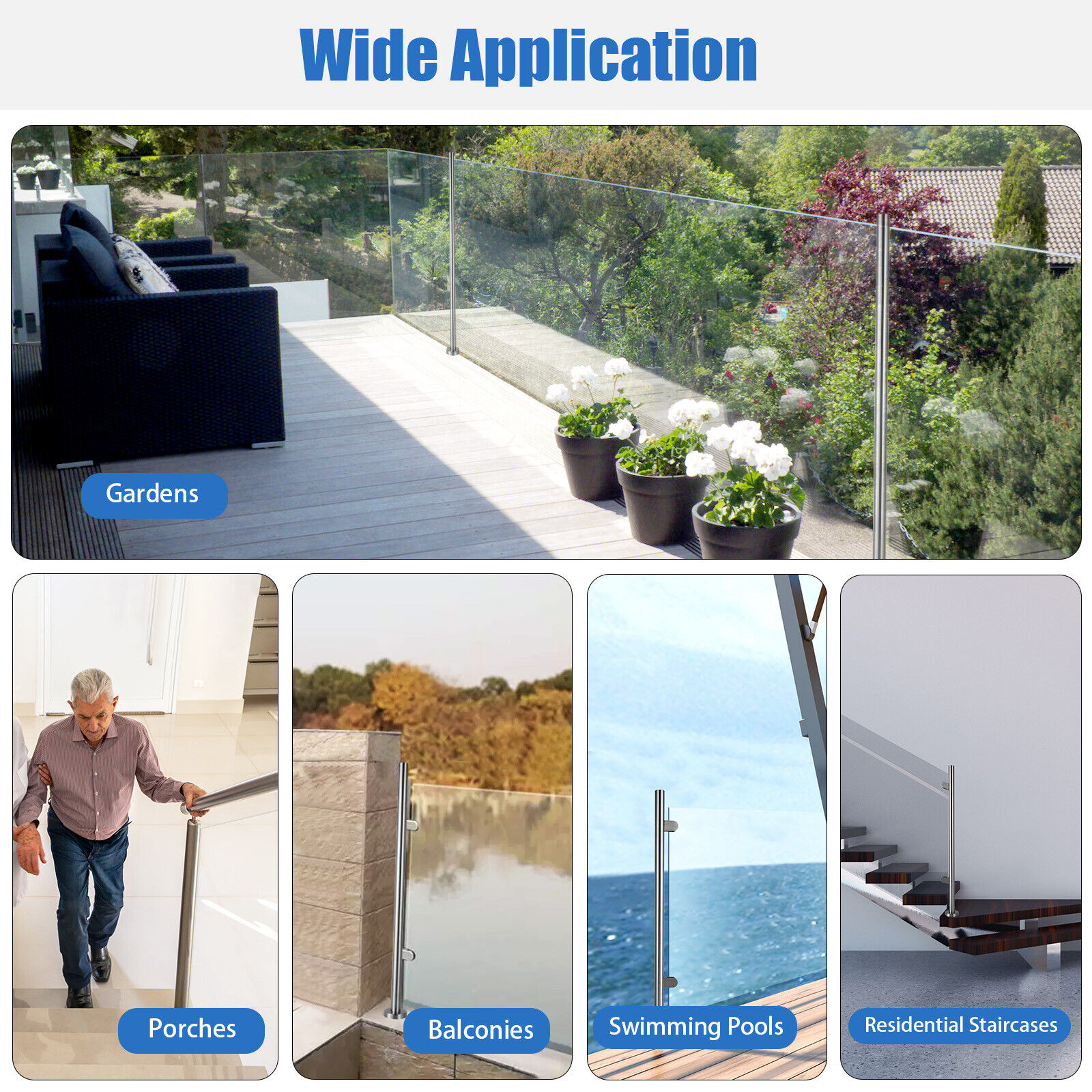 High quality stainless steel 304 railing end posts, durable and smooth, suitable for all kinds of guardrails