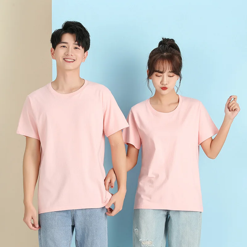2025 真新しい綿 100% メンズ Tシャツピュアカラー男性 Tシャツラウンドカラー半袖マン Tシャツトップ Tシャツ男性服