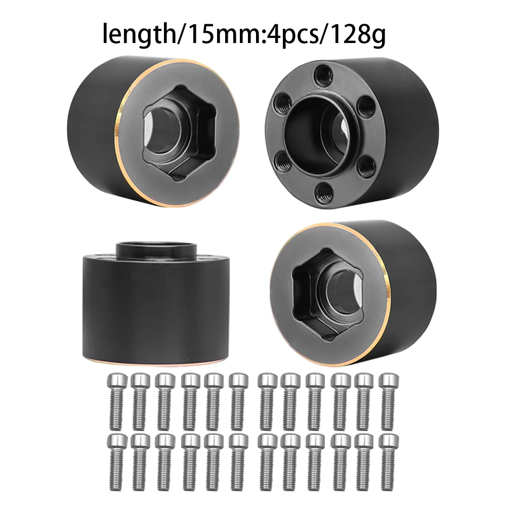 ทองเหลืองน้ําหนัก 12 มม.ล้อ Hex Hub ขยายอะแดปเตอร์สําหรับ 1/10 RC Crawler 1.9 2.2 นิ้วล้อขอบ Axial SCX10 TRX4 Counterweight