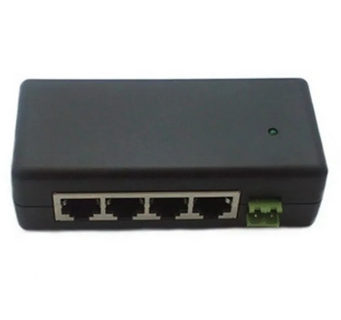 4 puertos LAN alimentación pasiva sobre módulo Ethernet inyector DC 9-48V cámara IP fuente de alimentación adaptador de interruptor PoE caja PoE