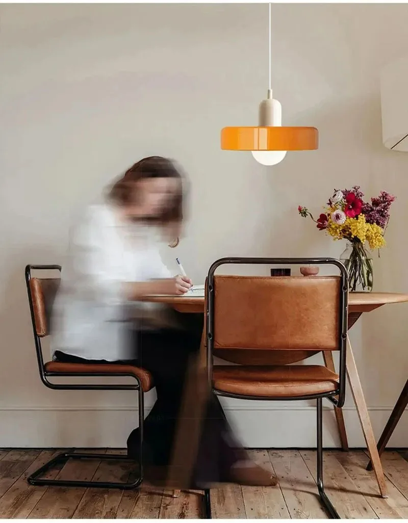 Nordic Retro จี้กระจกโคมไฟในร่ม E27 LED โคมไฟระย้าห้องนั่งเล่นห้องรับประทานอาหารห้องนอนห้องครัวตกแต่งโคมไฟ