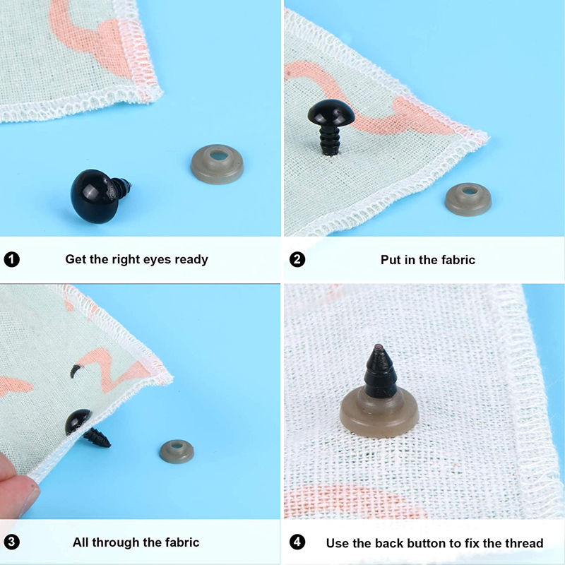 100/50 個 5-20 ミリメートル黒プラスチック安全目おもちゃあみぐるみ Diy キット工芸品テディベアおもちゃの目人形の装飾アクセサリー