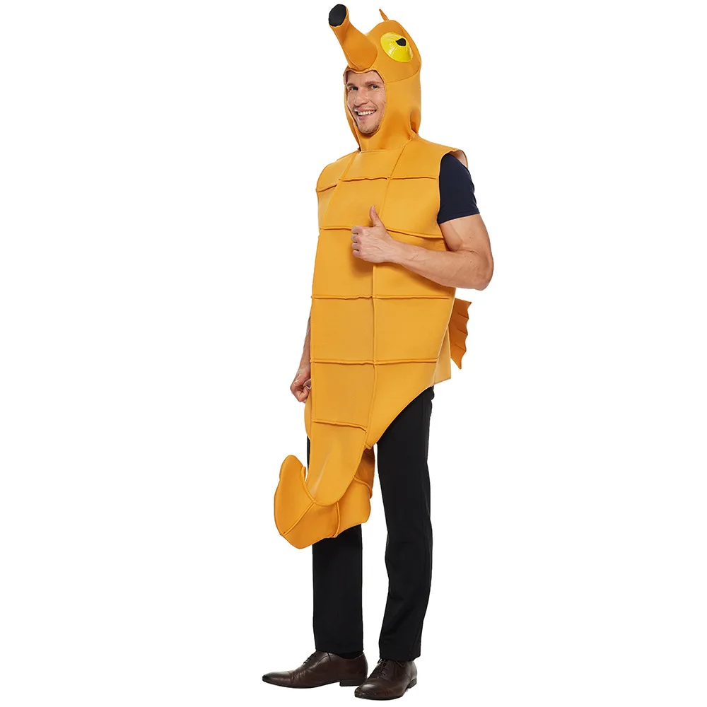 New Funny Composite Animal Costume for Halloween Adult Seahorse Cosplay Costume Props