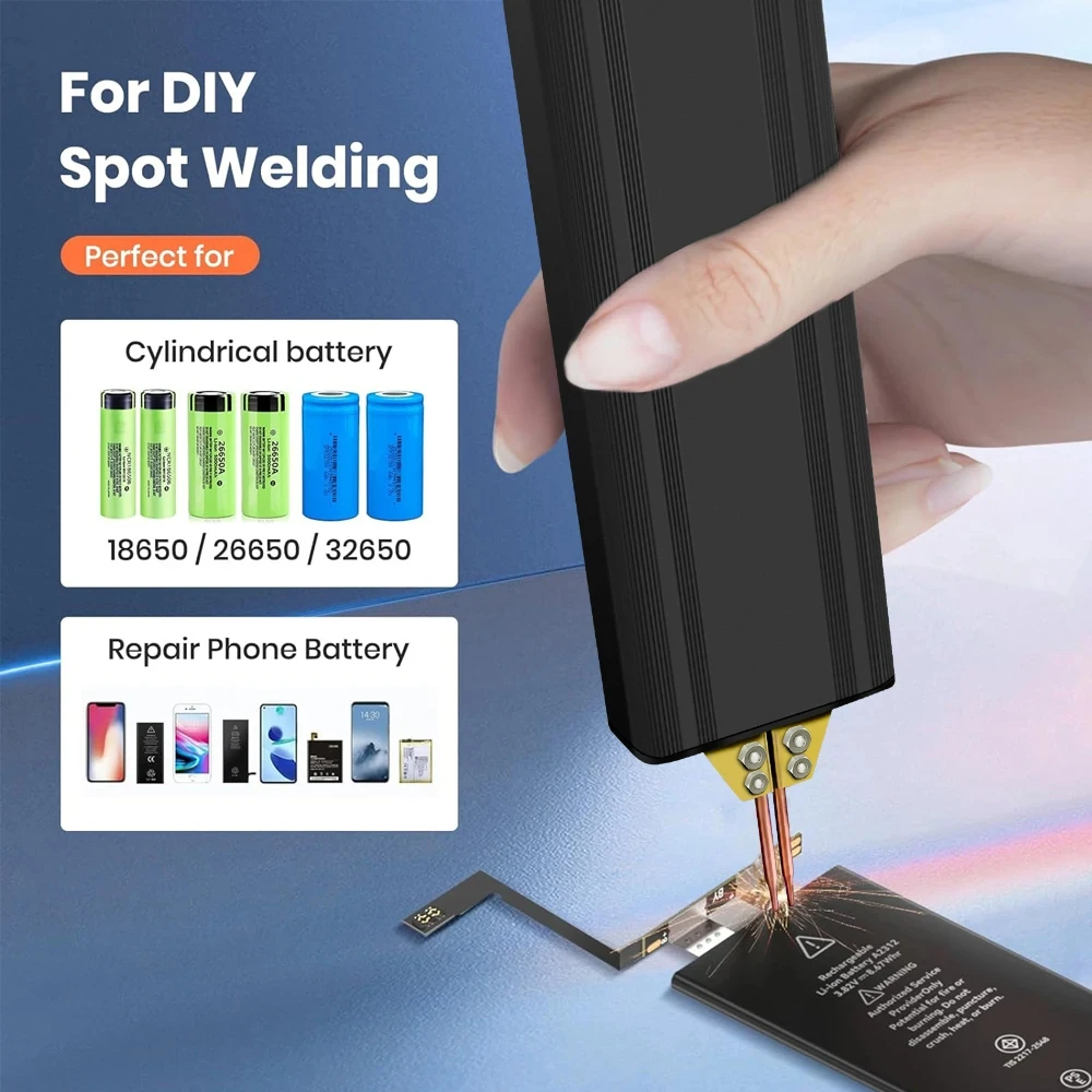 Handheld Battery Spot Welding Machine Portable 18650 Lithium Battery Nickel Sheet Nickel Strip Welding Aluminum Welding Head
